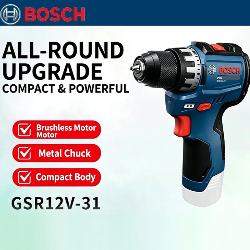 Power Tools Professional - Wiertarka elektryczna Bosch GSR 12V-31 bezszczotkowa,