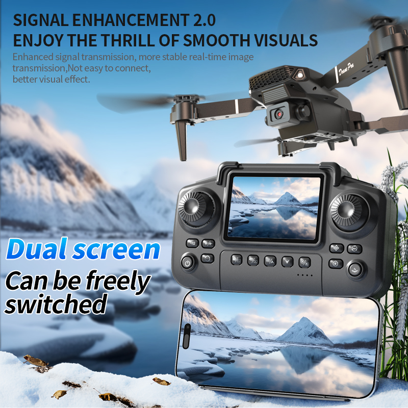 Power Tools World - E88 Pro Składany Dron z Podwójną
