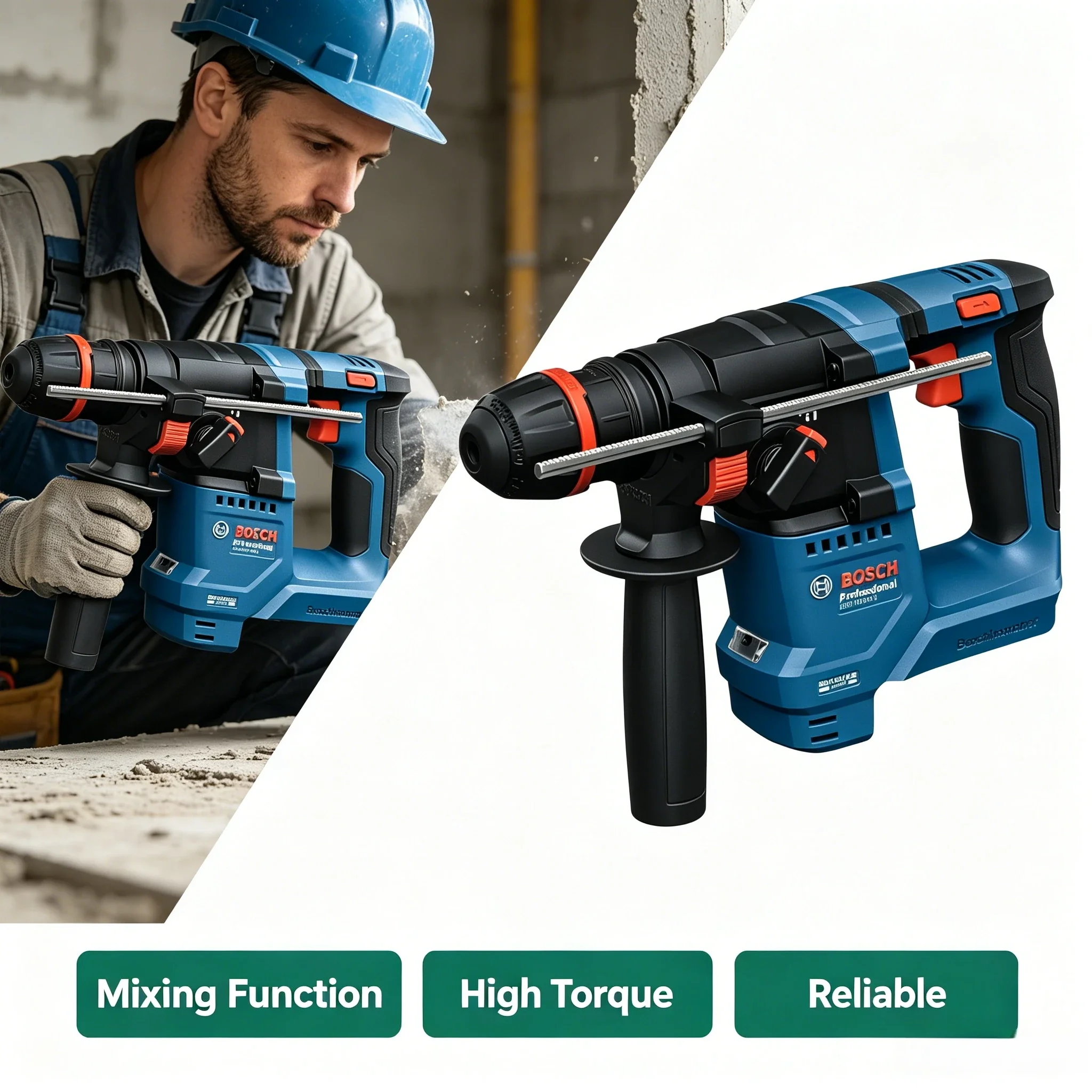 Power Tools Professional - BOSCH GBH 18V-18X – akumulatorowe młotowiertarki